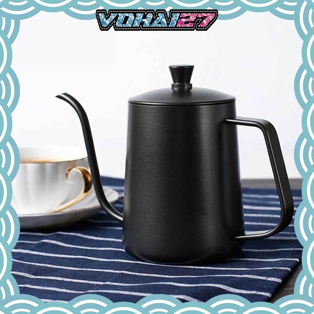 Ấm rót cafe pour over 600ml màu Đen (dùng bếp) - Bình/ấm rót cà phê cổ ngỗng
