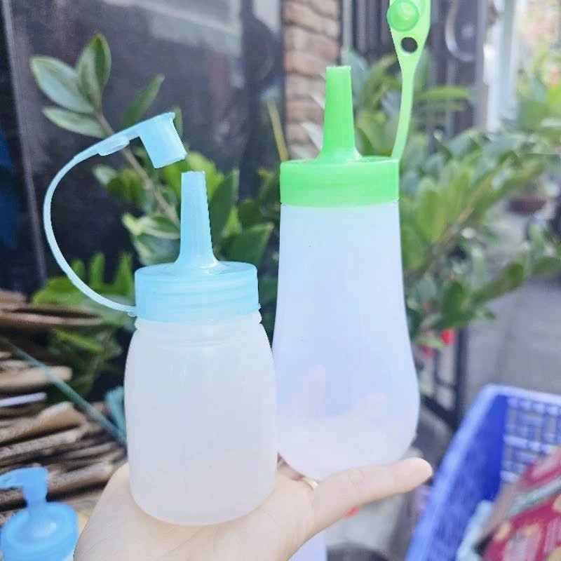 Set 10 bình đựng nước sốt bằng nhựa - Chai, lọ,bình bằng nhựa đủ màu dung tích(150ml, 250ml) dùng đựng sốt, tương ớt,..