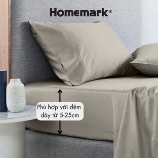 Ga giường Tencel 60S mềm mịn thoáng mát ga bọc nệm 1m6x2m 1m8x2m Homemark