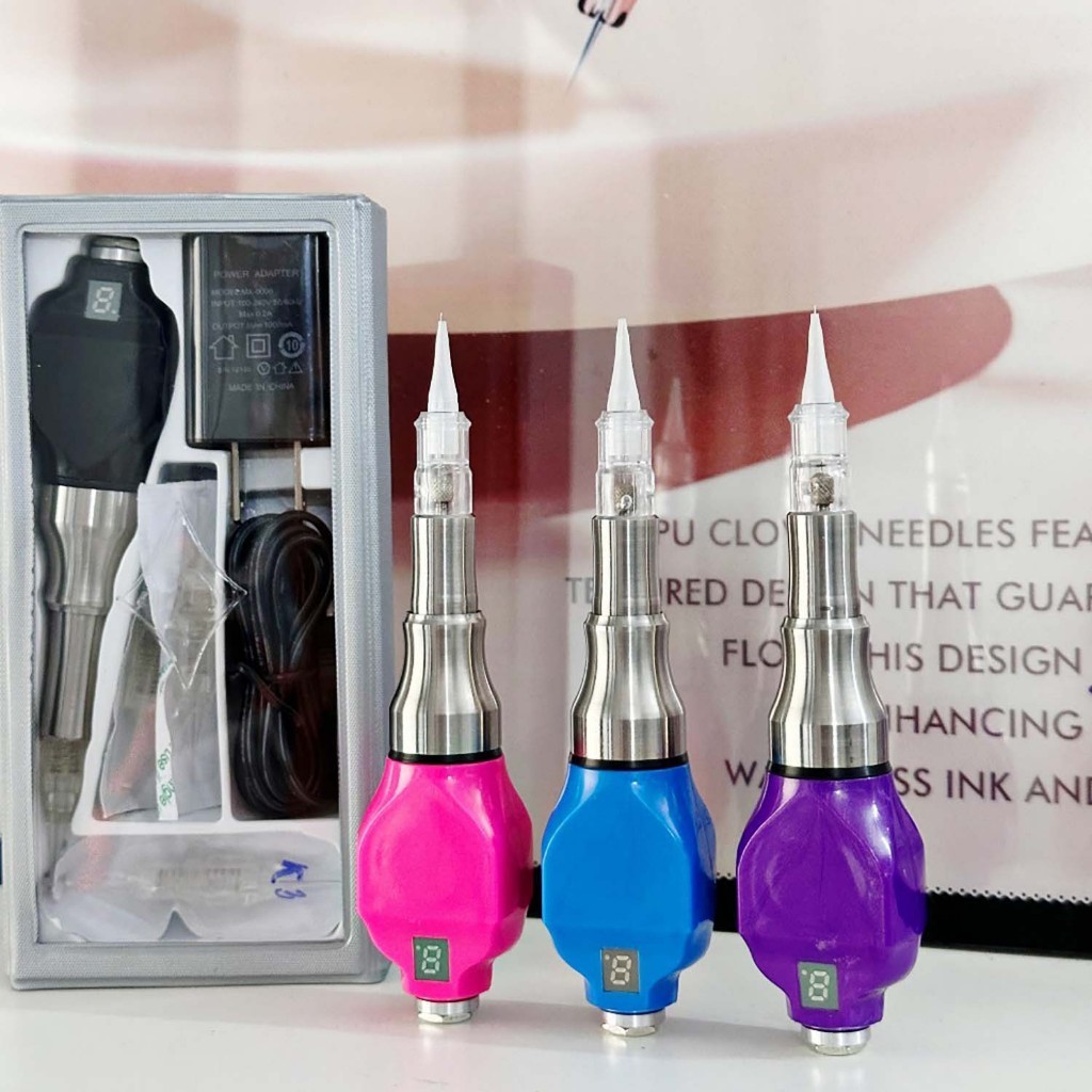 Máy thần thánh vuông có hiển thị màn hình led mẫu mới, chuyên dùng trong phun xăm thẩm mỹ - H064