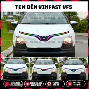 Tem dán thanh crom VF5, decal vf5, decal trang trí xe, bền màu, chống nước