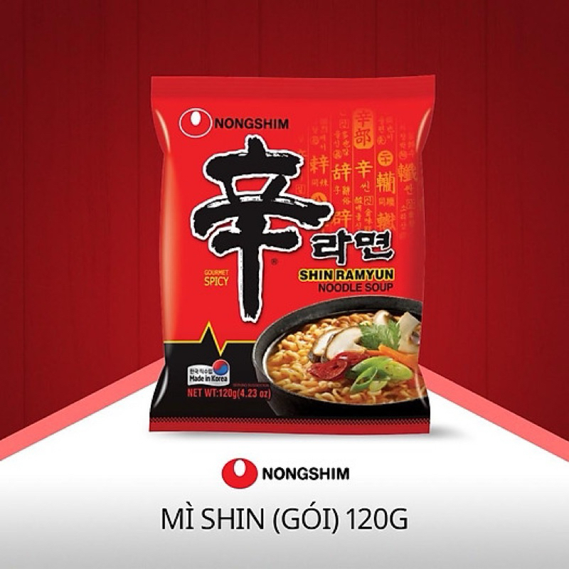 Mì Shin Ramyun Nhập khẩu Hàn Quốc gói 120g | Shopee Việt Nam