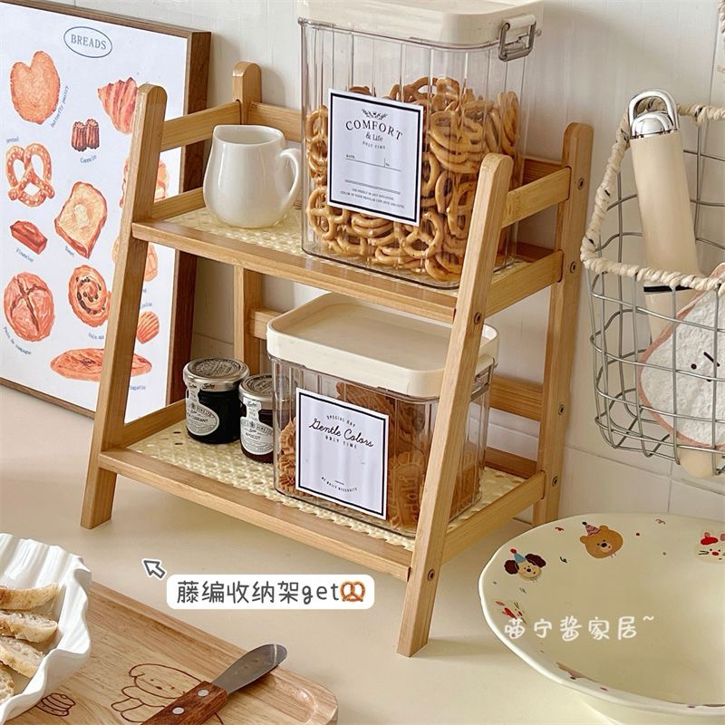 Kệ gỗ 2 tầng