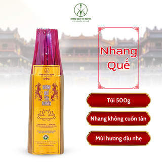[PHỔ THÔNG] Túi 500gram hương nhang quế Tân Nguyên, dài 38cm, làm từ vỏ quế tự nhiên, an toàn sức khỏe