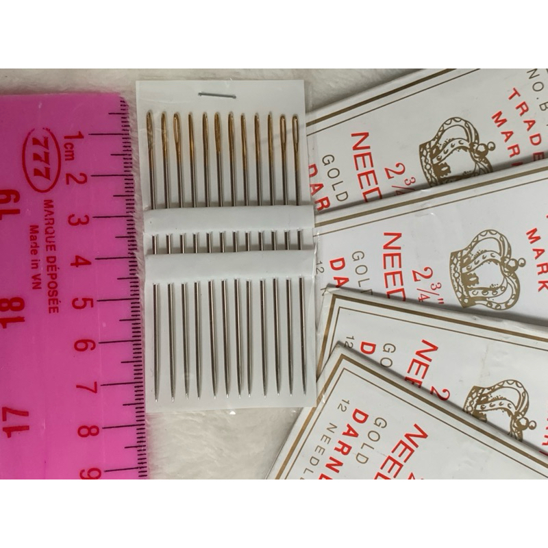 Kim thêu Nhật size to lỗ vàng dài 7cm