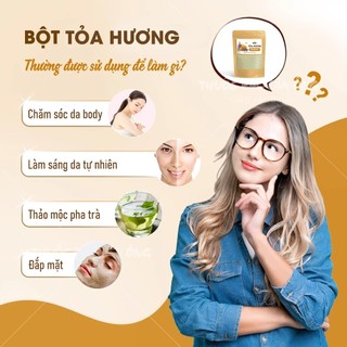 Bột tỏa hương cơ thể 100g mix bột huân thảo, cảo bản, bạch chỉ tạo hương thơm tự nhiên, khử mùi hôi