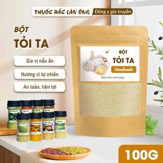 Bột tỏi ta nguyên chất 100g (Garlic powder, khử mùi tanh, ướp thịt cá thơm ngon)