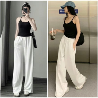 Quần Nỉ Ống Rộng Basic Cạp Chun, Quần Nỉ Ép Dáng Dài Form Rộng