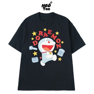 Áo Thun NGỐ TEE Mèo Máy DORAEMON Dễ Thương, Áo Thun Nam Nữ Cổ Tròn Vải Cotton 100 Cao Cấp Thoáng Mát