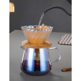 Bình thủy tinh chịu nhiệt pha cafe cà phê AKIRAKOKI không nắp