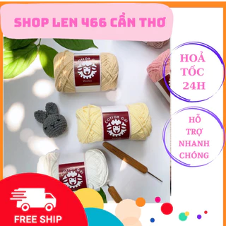 Sợi cotton gai 3mm cuộn 100g chuyên móc túi xách, nhẹ bền không co giãn mở ơi