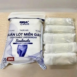Set 5 Chiếc Quần Lót Cotton Dùng 1 Lần Soulmate Eira Care Đủ Size L - XXL