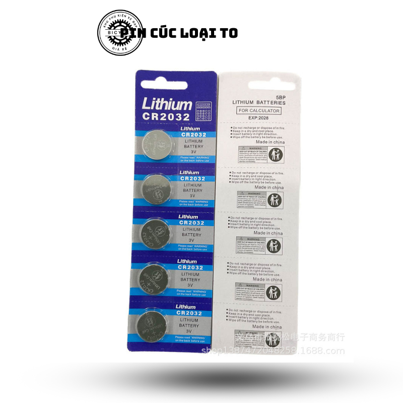 Pin Cúc CR2032 Lithium 3V - Pin Đồng Hồ, Thiết Bị Điện Tử, Độ Bền Cao ...