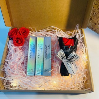(Hộp túi kraft) Combo hộp túi quà gồm son nước hoa, lọ điều ước - quà tặng sinh nhật, valentine, quà tặng bạn gái