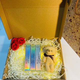 (Hộp túi kraft) Combo hộp túi quà gồm son nước hoa, lọ điều ước - quà tặng sinh nhật, valentine, quà tặng bạn gái