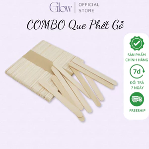 4 Que Gỗ Bôi Sáp GLOW WAXING Size Lớn Chuyên Dùng Phết Sáp Wax Lông Hàng Tặng