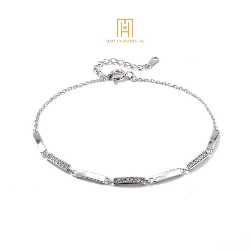 Ảnh Lắc tay bạc 925 Bảo Tín Mạnh Hải thiết kế theo phong cách Minimalism BCLTB92KDH-409004 3