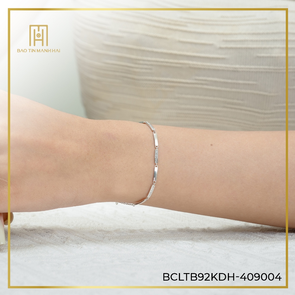 Ảnh Lắc tay bạc 925 Bảo Tín Mạnh Hải thiết kế theo phong cách Minimalism BCLTB92KDH-409004 1