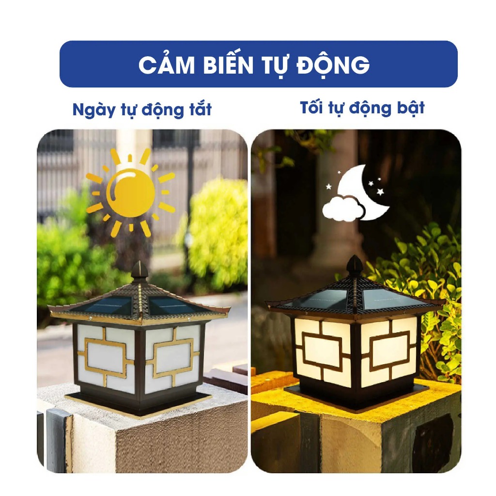 Ảnh Đèn Trụ Cổng Mái Ngói Năng Lượng Mặt Trời TP SOLAR Thế Hệ Mới, Chất Liệu Hợp Kim Nhôm, Chống Nước IP68 - Bảo Hành 3 Năm 4