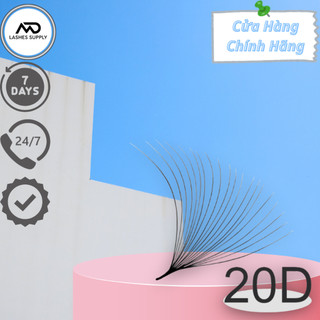 Mi fan LINE 20D MD LASHES độ cong C - CC - D, độ dày 0.5 - 1 hộp 1000 fan - dụng cụ nối mi