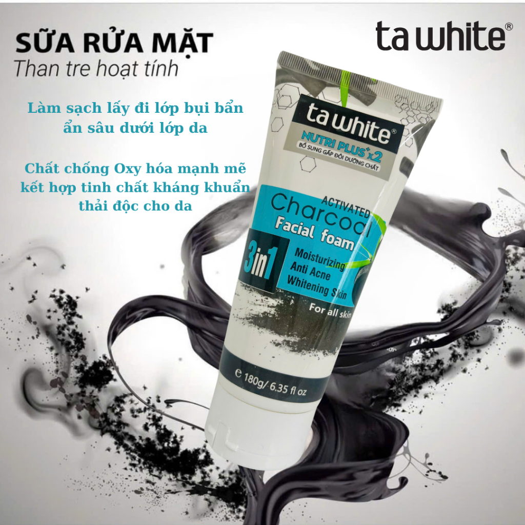 Sữa rửa mặt than tre hoạt tính Tawhite