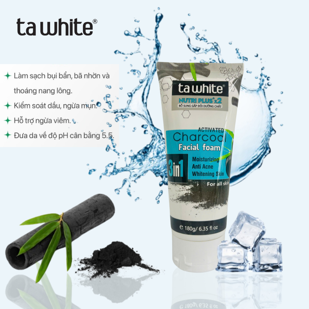 Sữa rửa mặt than tre hoạt tính Tawhite