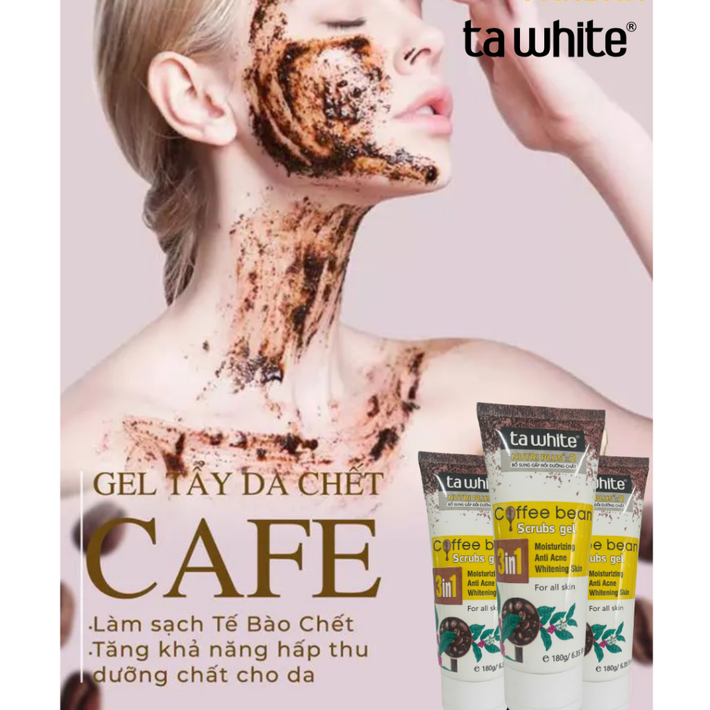Tẩy tế bào chết hạt cà phê Tawhite