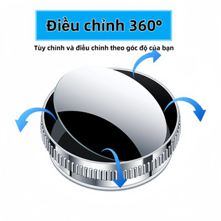 Điểm mù ô tô phụ gương chiếu hậu gương chiếu hậu tròn nhỏ điều chỉnh 360 độ cực rõ gương điểm mù hút loại