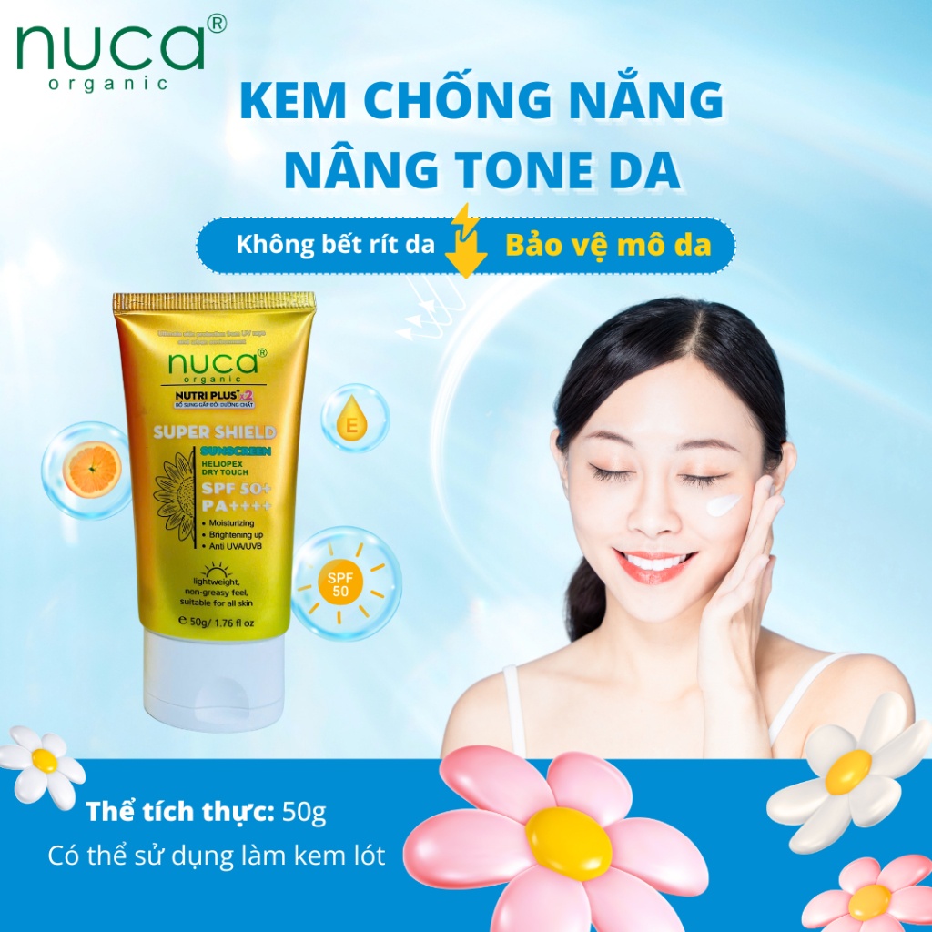 Kem chống nắng quang phổ rộng Nuca