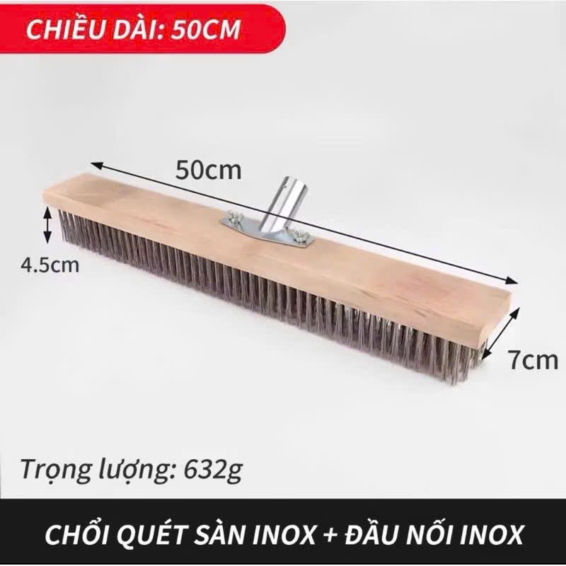 Chổi Quét Sàn Chà Rong Rêu Cước INOX 45mm-Làm Sạch Mọi Vết Bẩn Sân Vườn ...