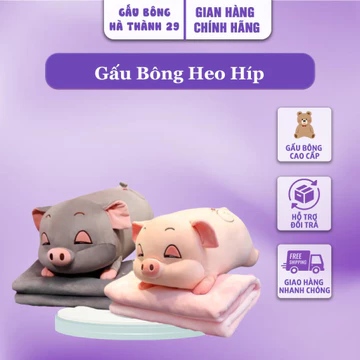 Gấu Bông Heo híp Gấu Bông Hà Thành 29 - Gấu Bông Heo Phê Cần Siêu Mềm Mịn, Gấu Bông Cao Cấp