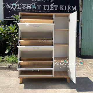 Tủ giầy thông minh gỗ ngang 90cm NTTK TG011