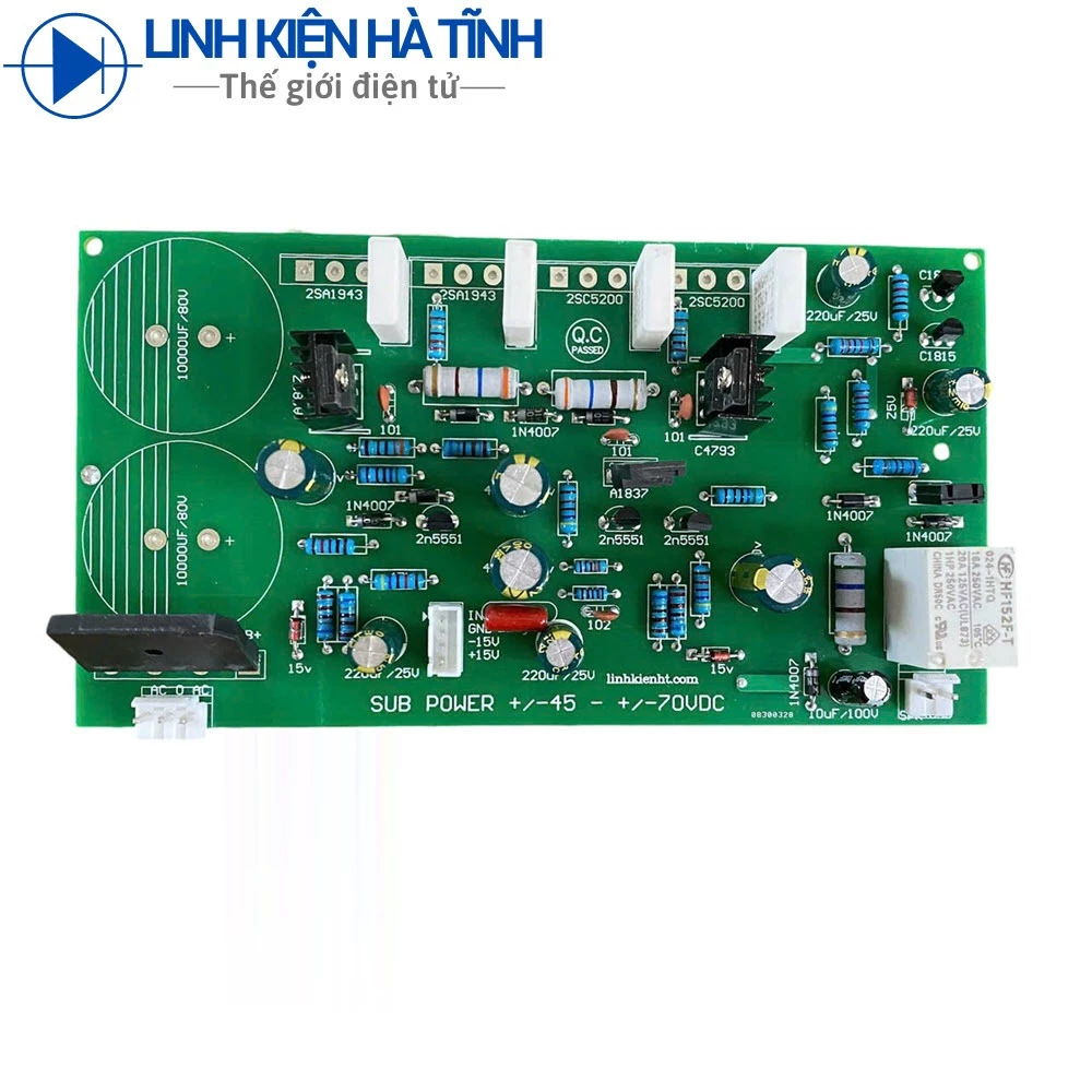 Mạch công suất sub loại 4 sò mạch sub 4 sò liền nguồn có mach bảo vệ 250W