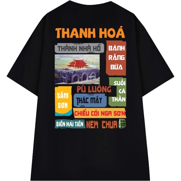 Áo thun 63 TỈNH VIỆT NAM áo phông cotton tay lỡ Freesize Thanh Hóa,Nghệ An,Hà Tĩnh,Quảng Bình,Quảng Trị,Thừa Thiên Huế