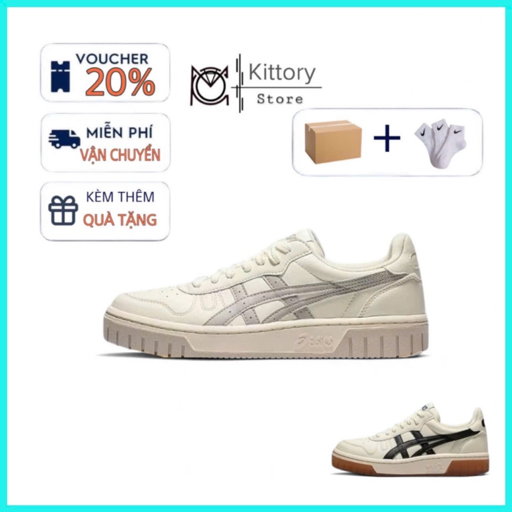 Giày Thể Thao_Asic.ss Court MZ Cream Black,Grey Gum Nam Nữ,Giày Bóng ...