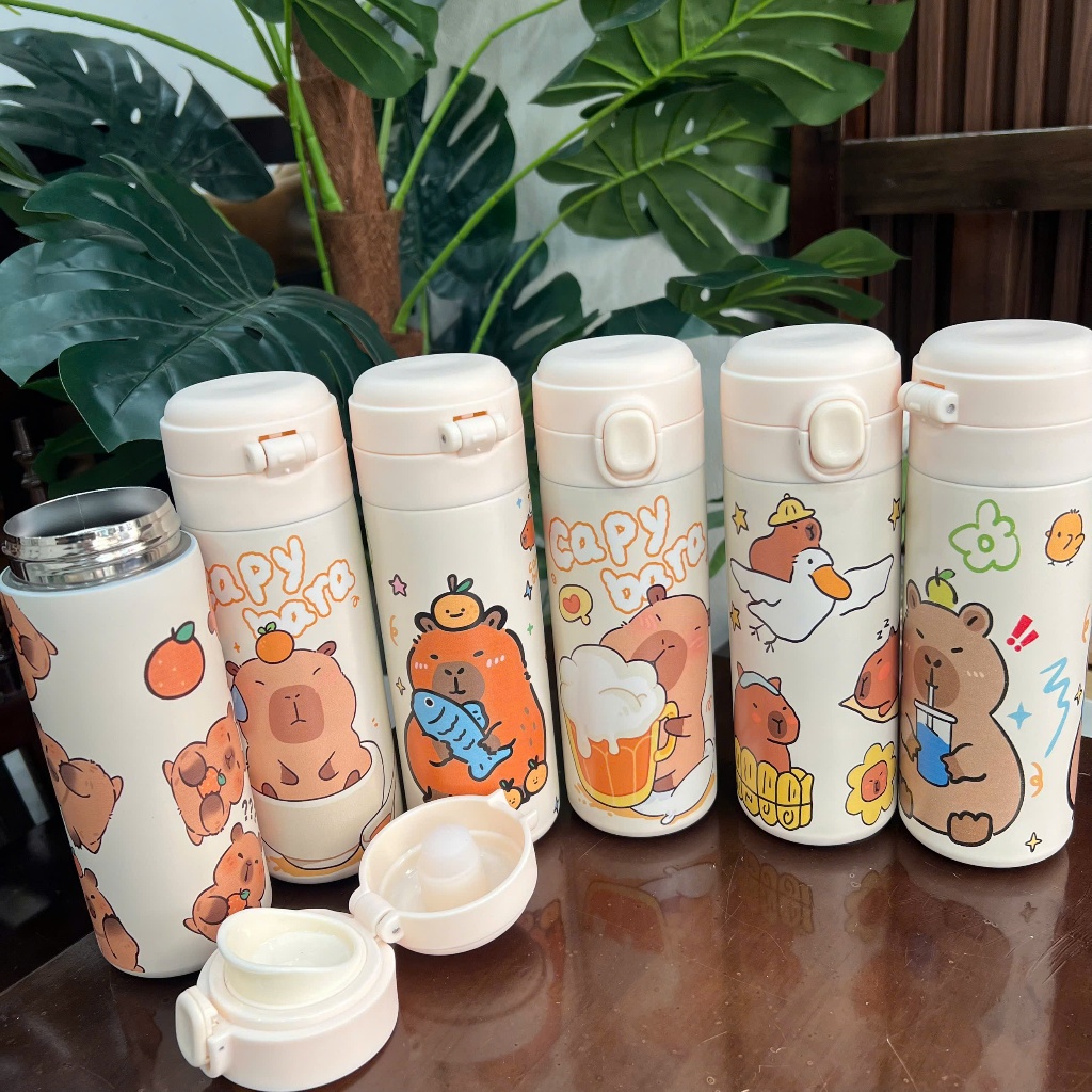 Bình giữ nhiệt Capybara 420ml Inox 304 nắp bật | Shopee Việt Nam