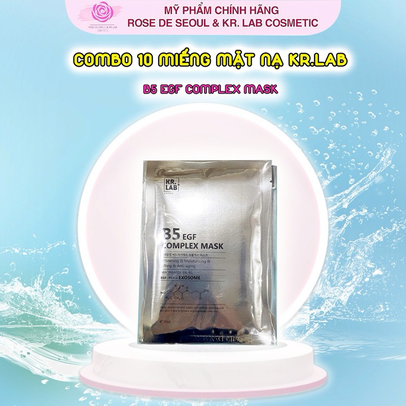 1-5 miếng Mặt nạ Kr.lab B5 EGF complex mask - hạn 2028 Hàn Quốc IS141