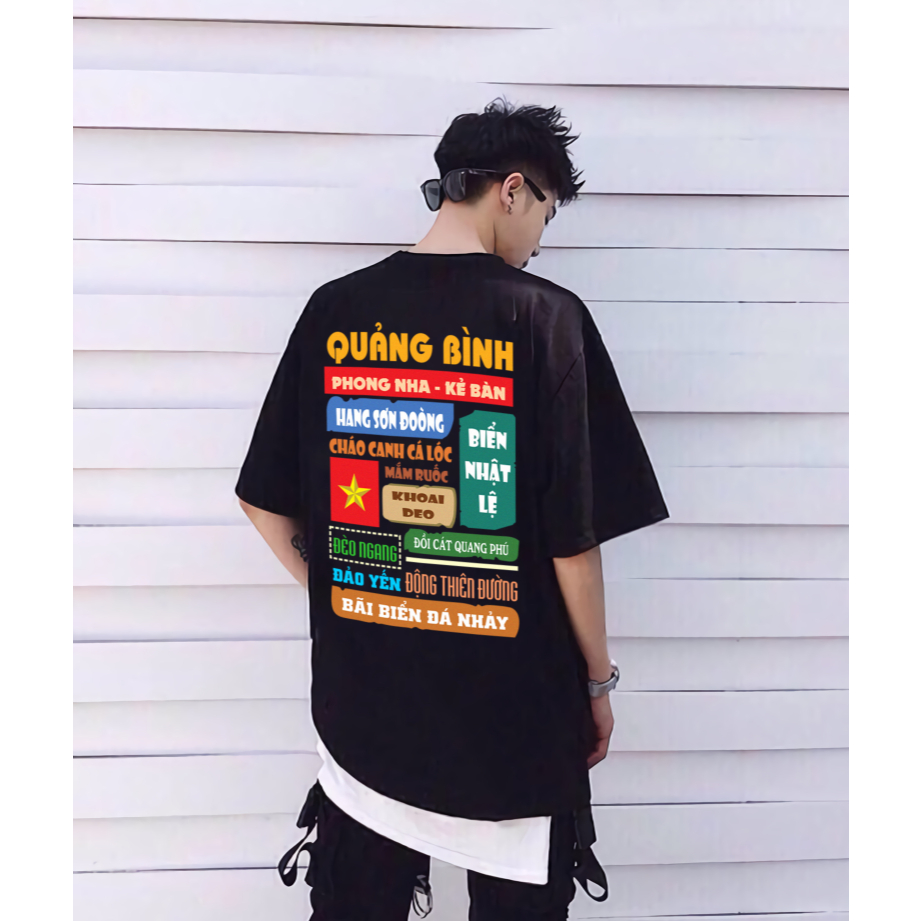 Áo thun 63 TỈNH VIỆT NAM áo phông cotton tay lỡ Freesize Quảng Ninh,Bắc Ninh,Hà Nam,Hải Dương,Hải Phòng,Hưng Yên