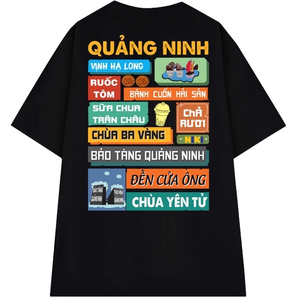 Áo thun 63 TỈNH VIỆT NAM áo phông cotton tay lỡ Freesize Quảng Ninh,Bắc Ninh,Hà Nam,Hải Dương,Hải Phòng,Hưng Yên