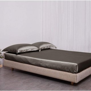 🧧LỤA SILK🧧Chăn Ga Gối Phi Lụa Mã Xám Chì Sang Trọng - Hàng Loại 1 Mềm Mát - Chăn Ga Sỉ HCM