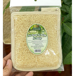 Túi đựng xà bông xơ mướp tự nhiên KB Ecolife tẩy tế bào chết