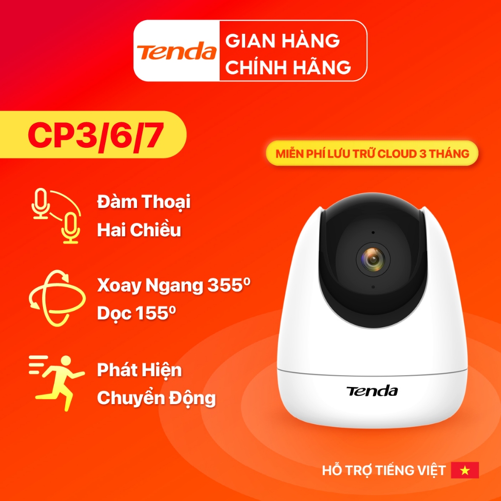 Đánh Giá Camera Wifi Tenda CP3/RP3/RP7: An Ninh Trong Nhà Quay Quét 360°, Đàm Thoại 2 Chiều
