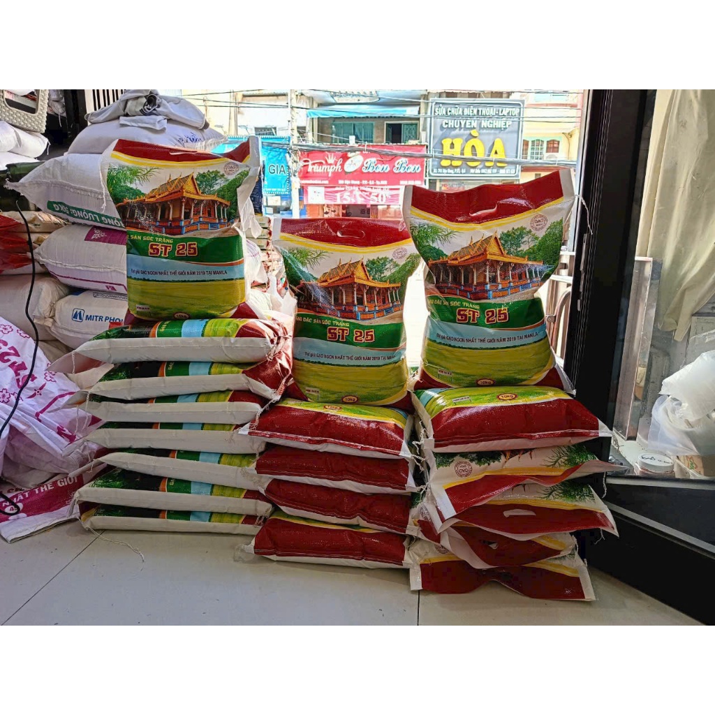 10kg Gạo ST25 Sóc Trăng loại 1 - Lúa mới - dẻo dai thơm, mềm cơm - Không chất bảo quản, không chất tạo mùi