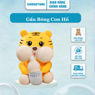 Gấu Bông Con Hổ Bình Sữa Gấu Bông Gabostore88 - Gấu Bông Cute, Vải Mềm Mịn, Gấu Bông Cao Cấp