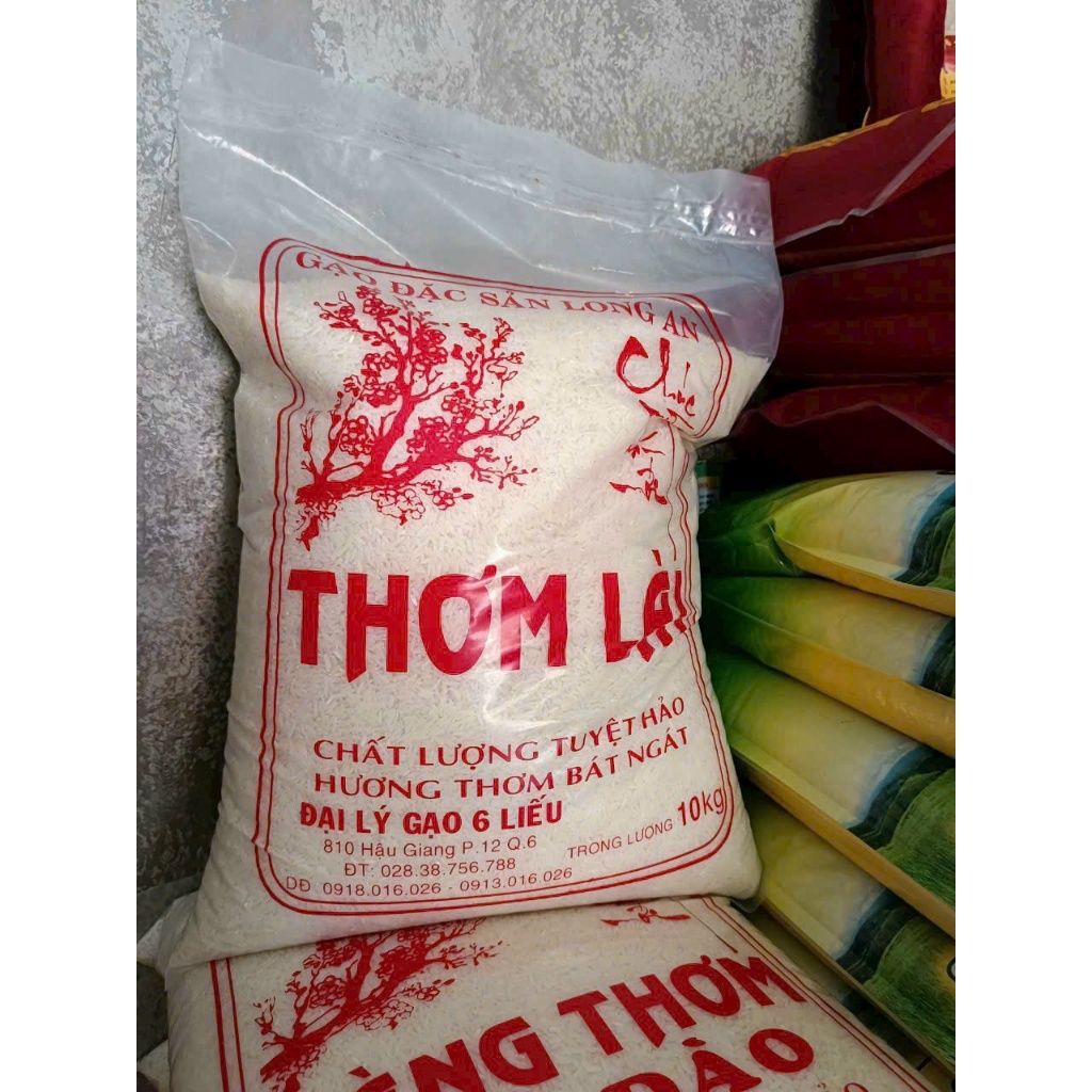 Gạo Thơm Lài chính gốc Cần Đước - Túi 5kg - Dẻo vừa, nguyên hạt, thơm