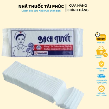 Bông Gòn Y Tế Bạch Tuyết Zigzag (100gr) Chăm Sóc Cá Nhân Và Chăm Sóc Y Tế