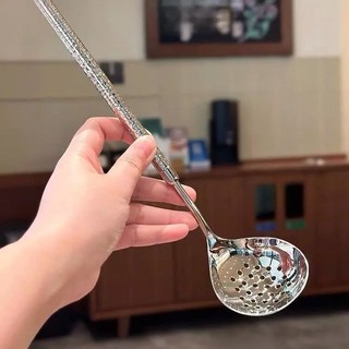 Muôi canh nhỏ [595] cán vân sang trọng đúc đặc inox 18/10 bền đẹp, muỗng canh nhỏ