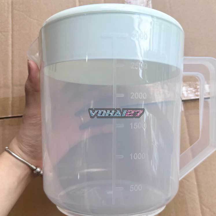 Ca đong định lượng có nắp 2500ml 3000ml 5000ml - Có chia Vạch - Ca đong nhựa