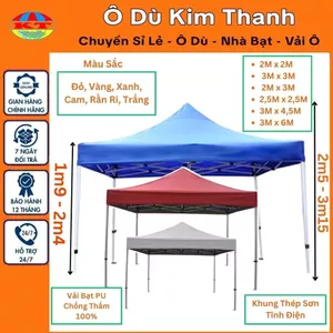 Nhà Bạt Di Động Gấp Gọn 3M x 3M; 2M x 2M ; 2M x 3M ; 3M x 4,5M ; 3M x 6M Che Mưa, Nắng Khung Thép Sơn Tĩnh Điện