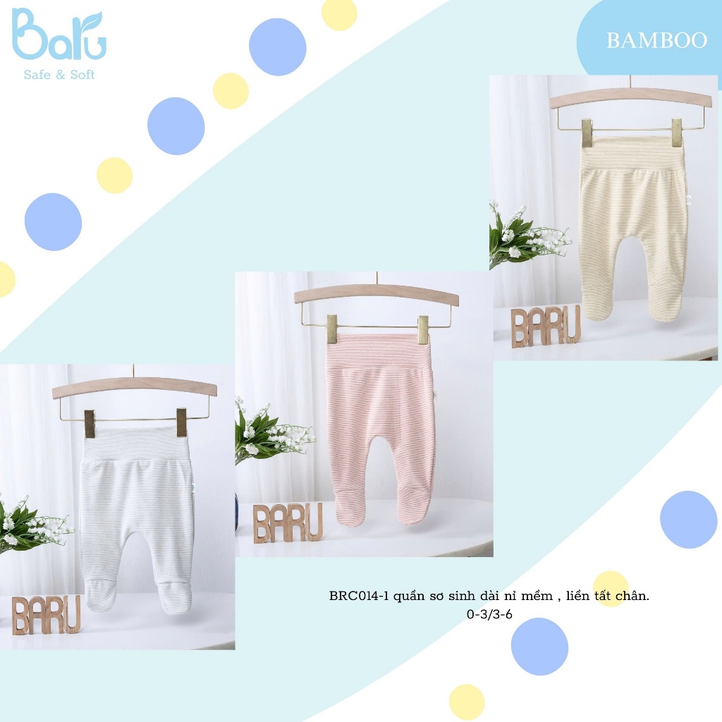 Quần sơ sinh dài nỉ mềm, liền tất chân